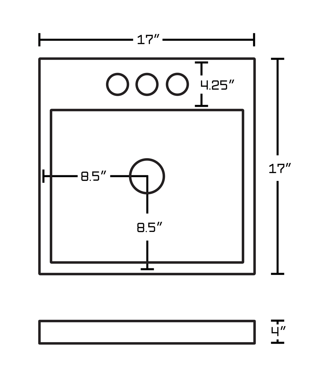 White Vessel for 3H4-in. Center Drilling H117666