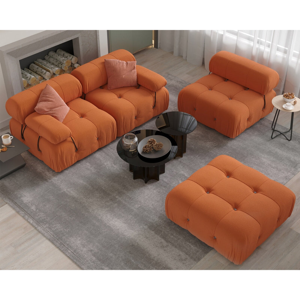 Beige Teddy Sectional Sofa U672