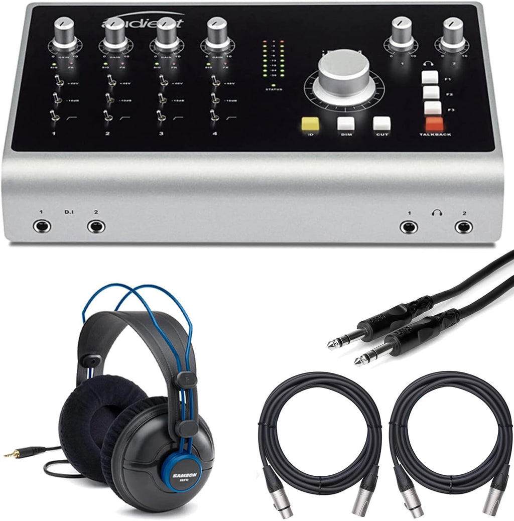 Audio Interface with XLR Cables and TRS Cable E7360
