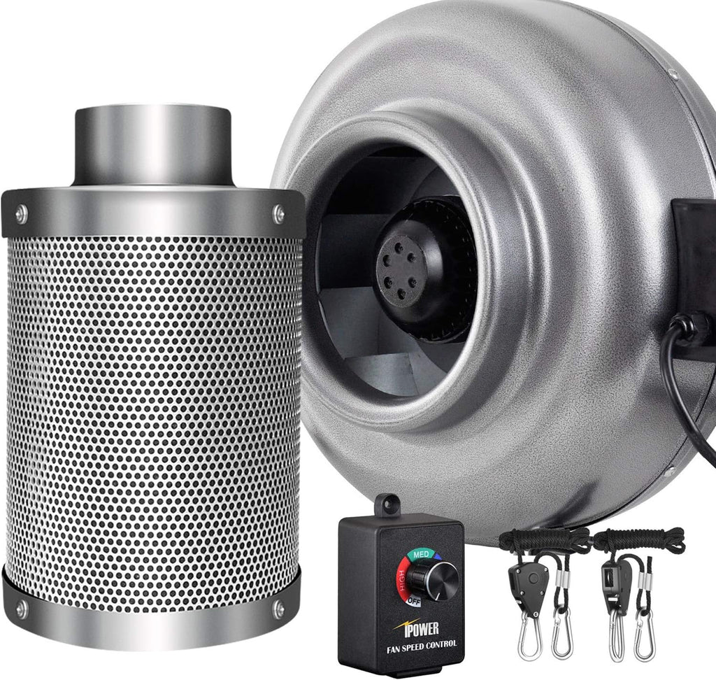 8 Inch 750 CFM Inline Fan Carbon Filter Combo with Variable Speed Controller Kit W7265